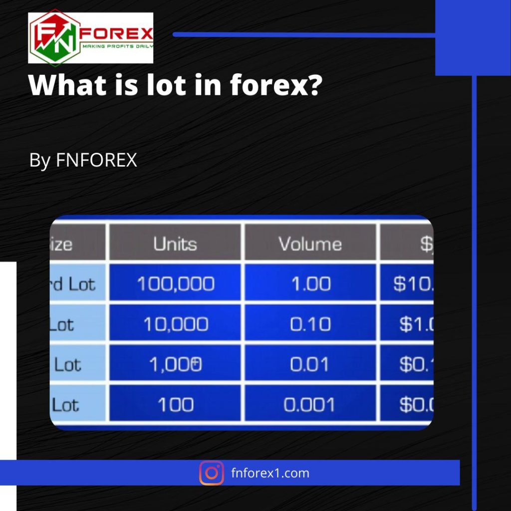 Lot in forex trading